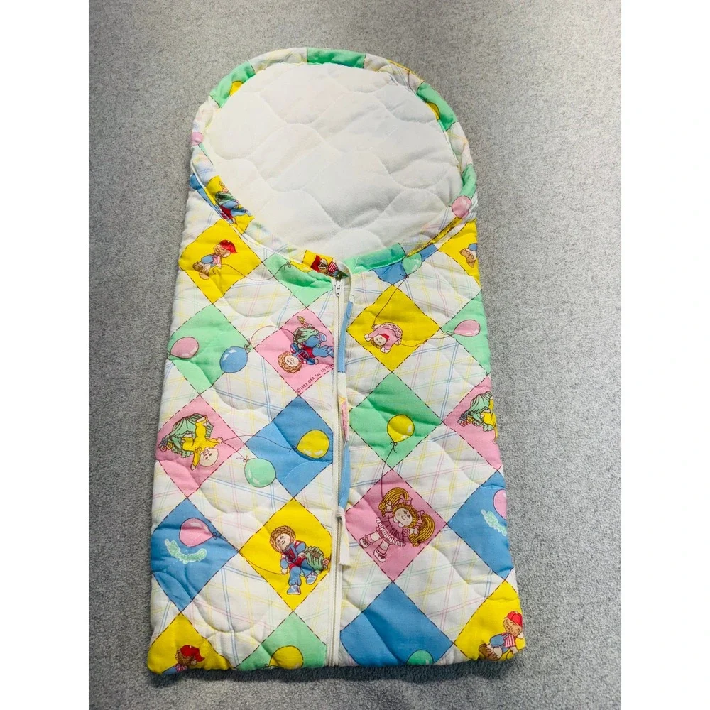 Homemade Cabbage Patch Kids Doll‎ Carrier Kids Multicolor Quilted Vintage 80s